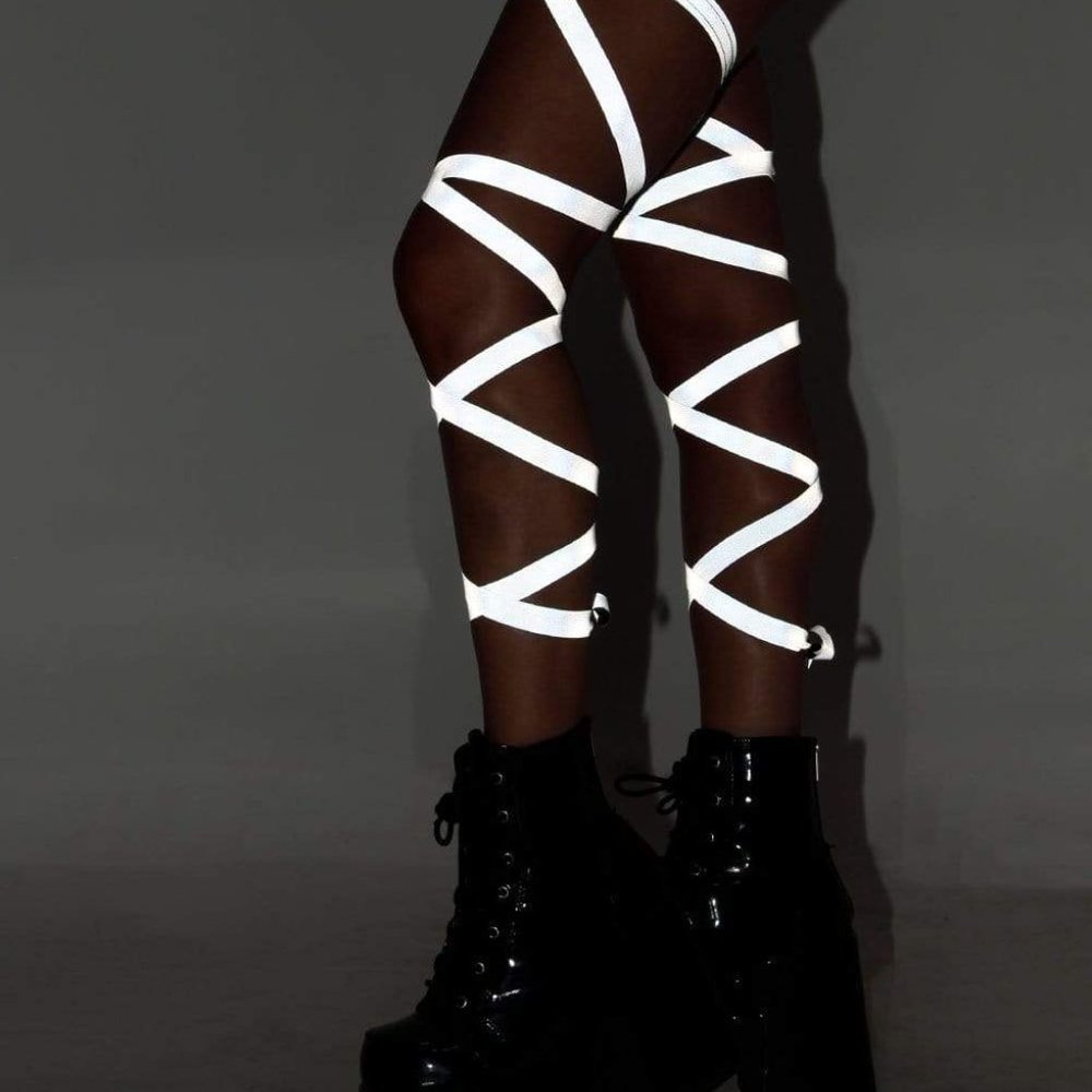 Pair Of Non-Slip Reflective Leg Wraps